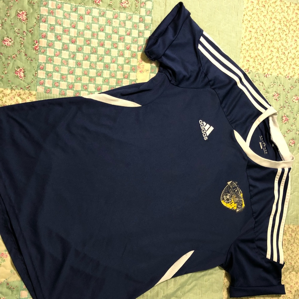 Adidas baby blue 3 strips medium man